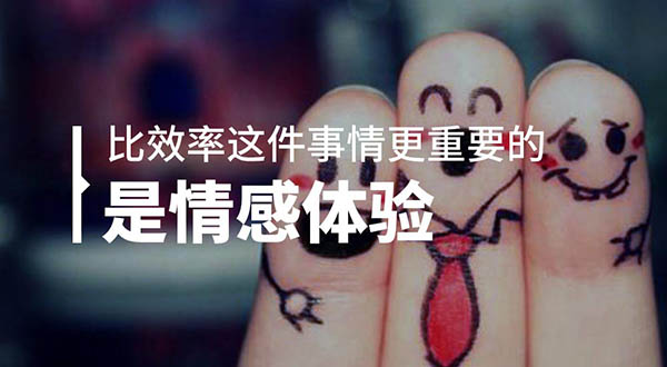 比效率这件事情更重要的，是情感体验