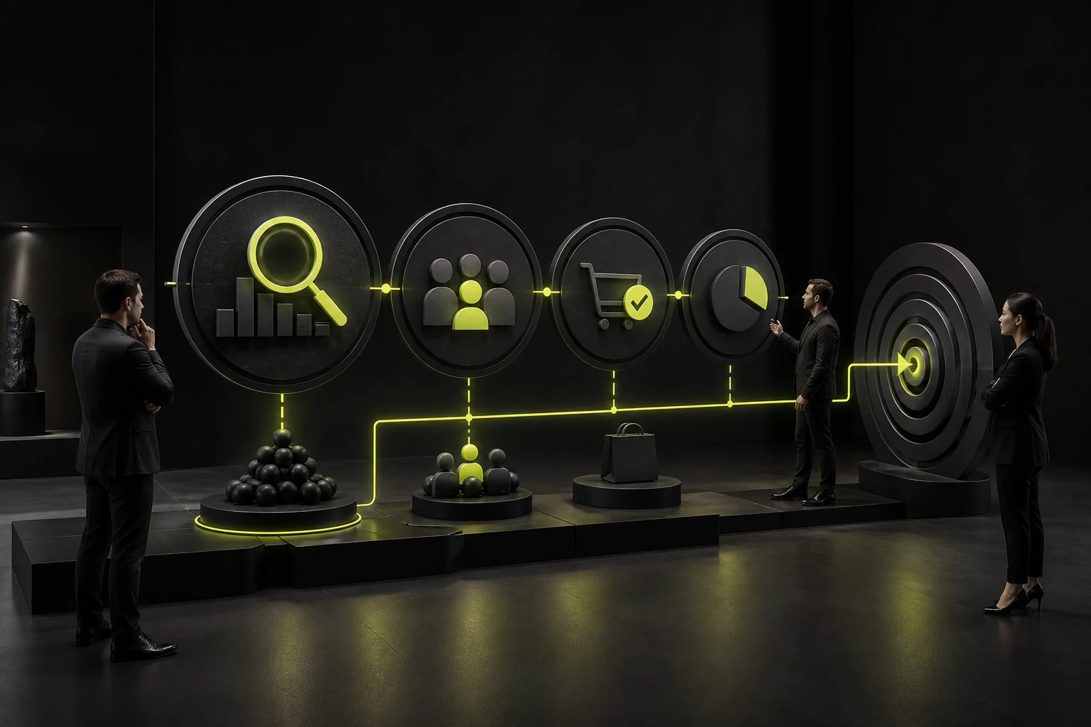 Visual illustration of pursuing high search volume while ignoring business relevance