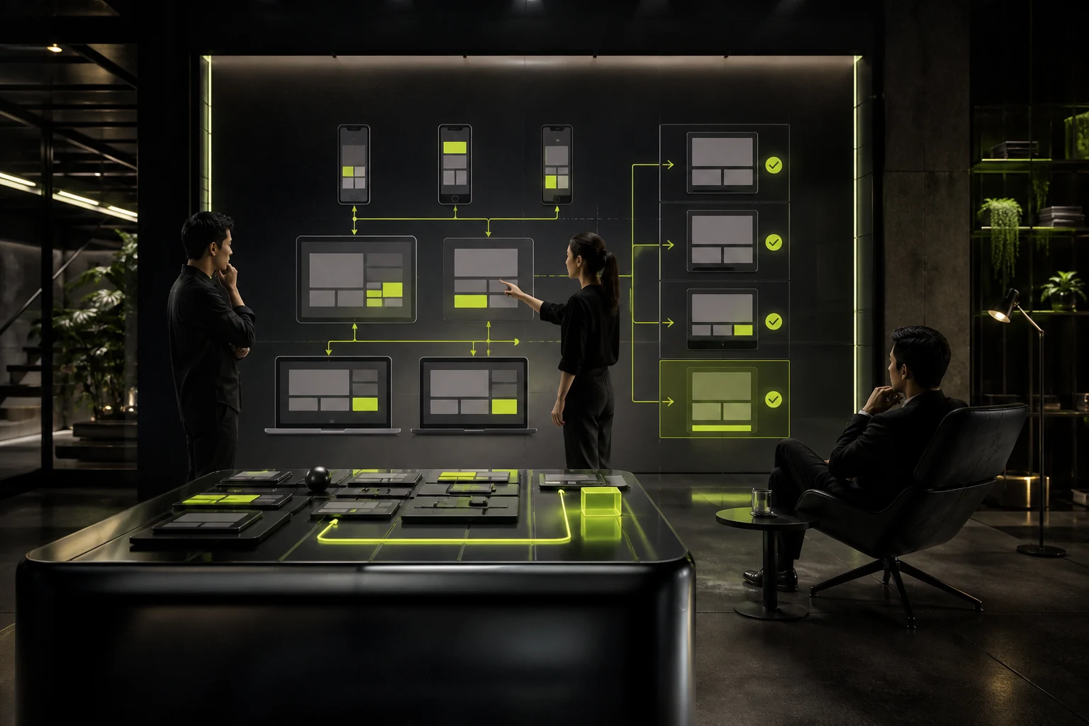 关键断点和适配规则的视觉化说明