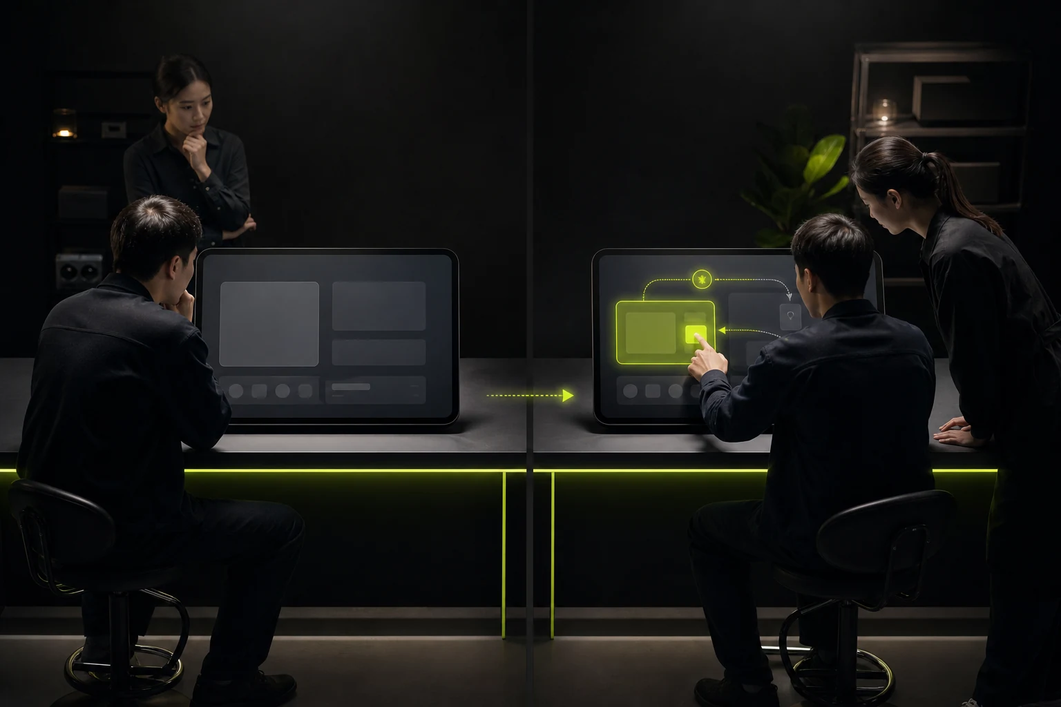 提示出现在动作发生的上下文的视觉化说明