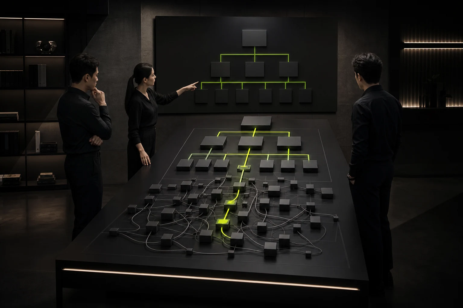 一个B2B企业官网的结构示例的视觉化说明