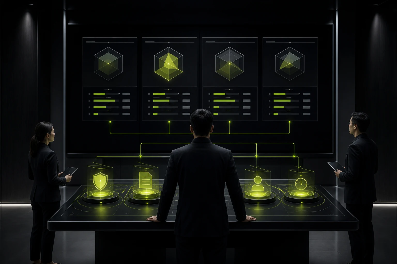 Show administrators the effective permissions — visual illustration