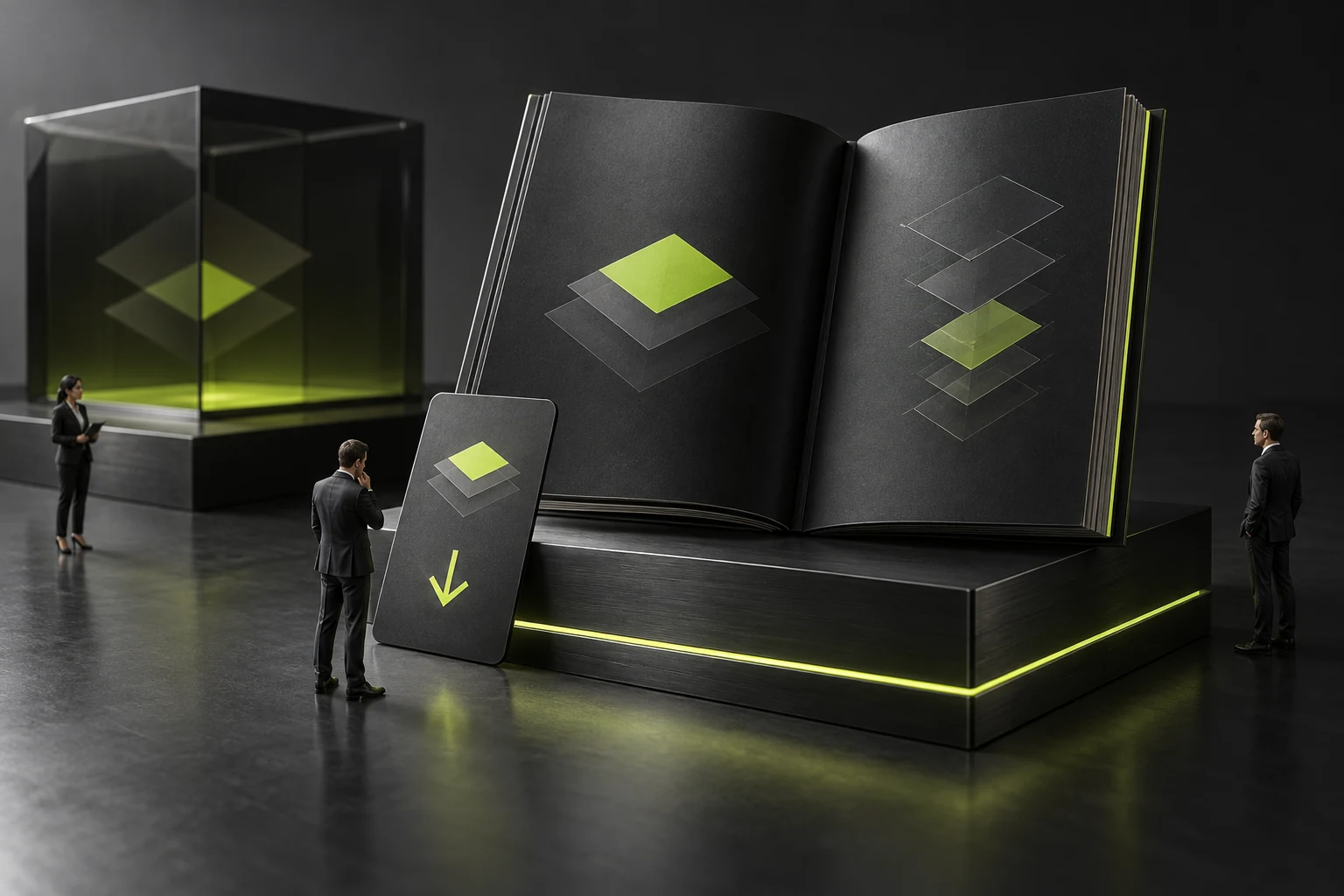 下载入口显示信息与实际PDF身份一致的微缩场景的概念示意图