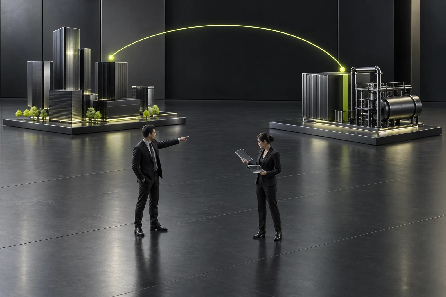 Conceptual illustration checking contact context when the customer’s location differs from the project location