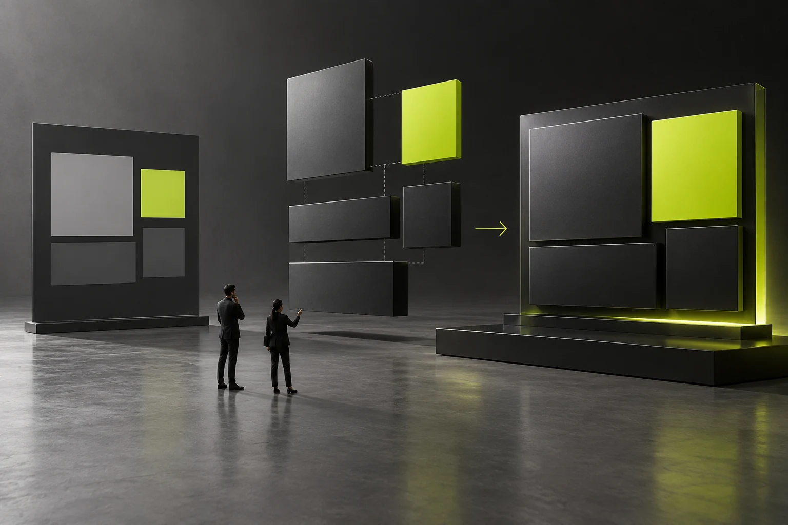 Ideas drawn from references become independent website requirements