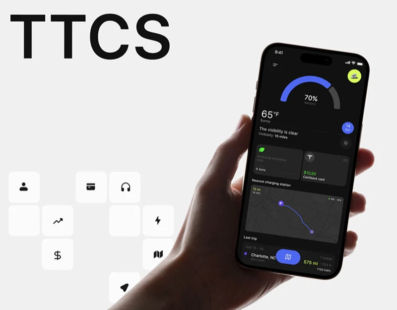 充电站App界面设计：TTCS的路线与账单界面设计预览