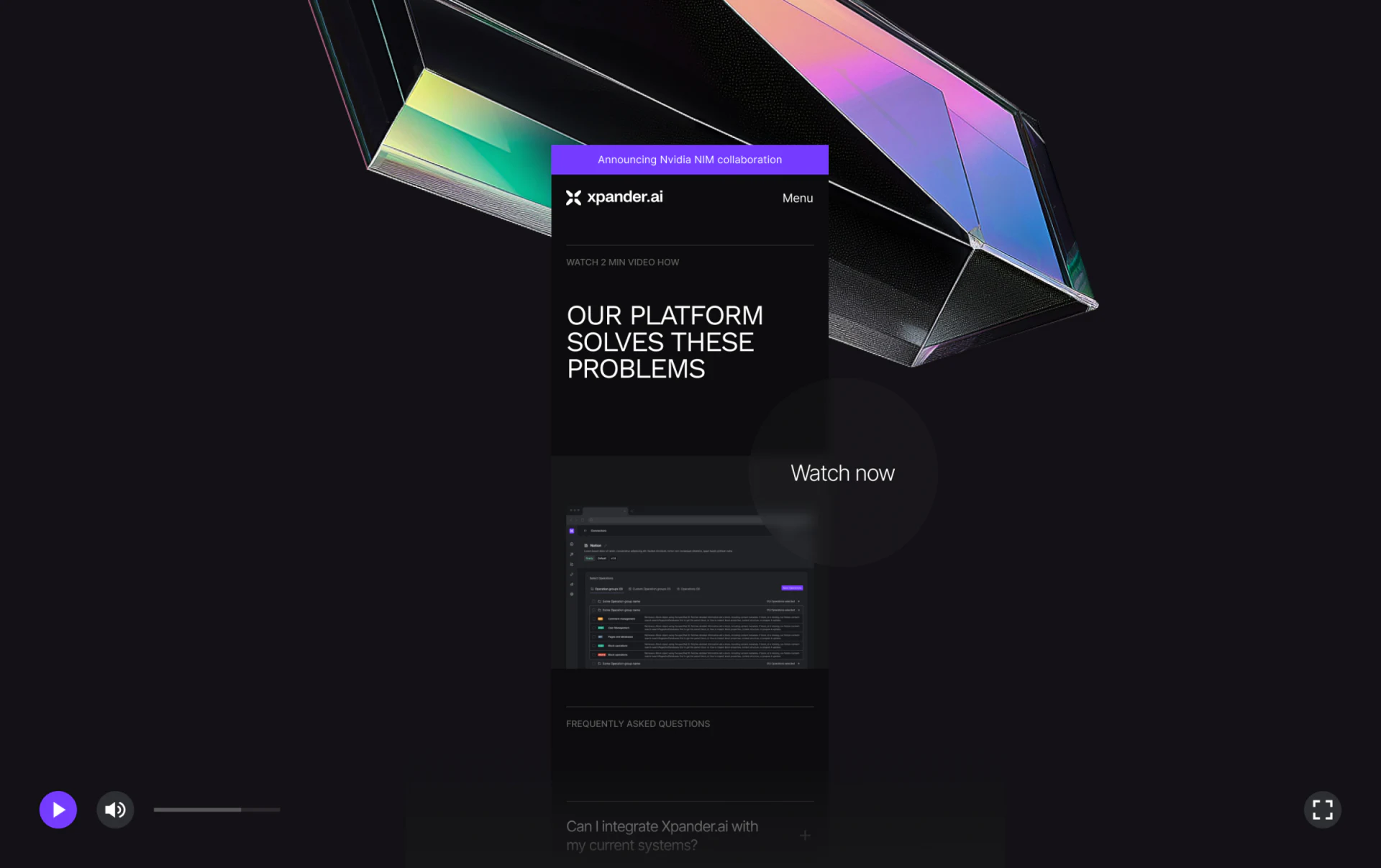 App screen