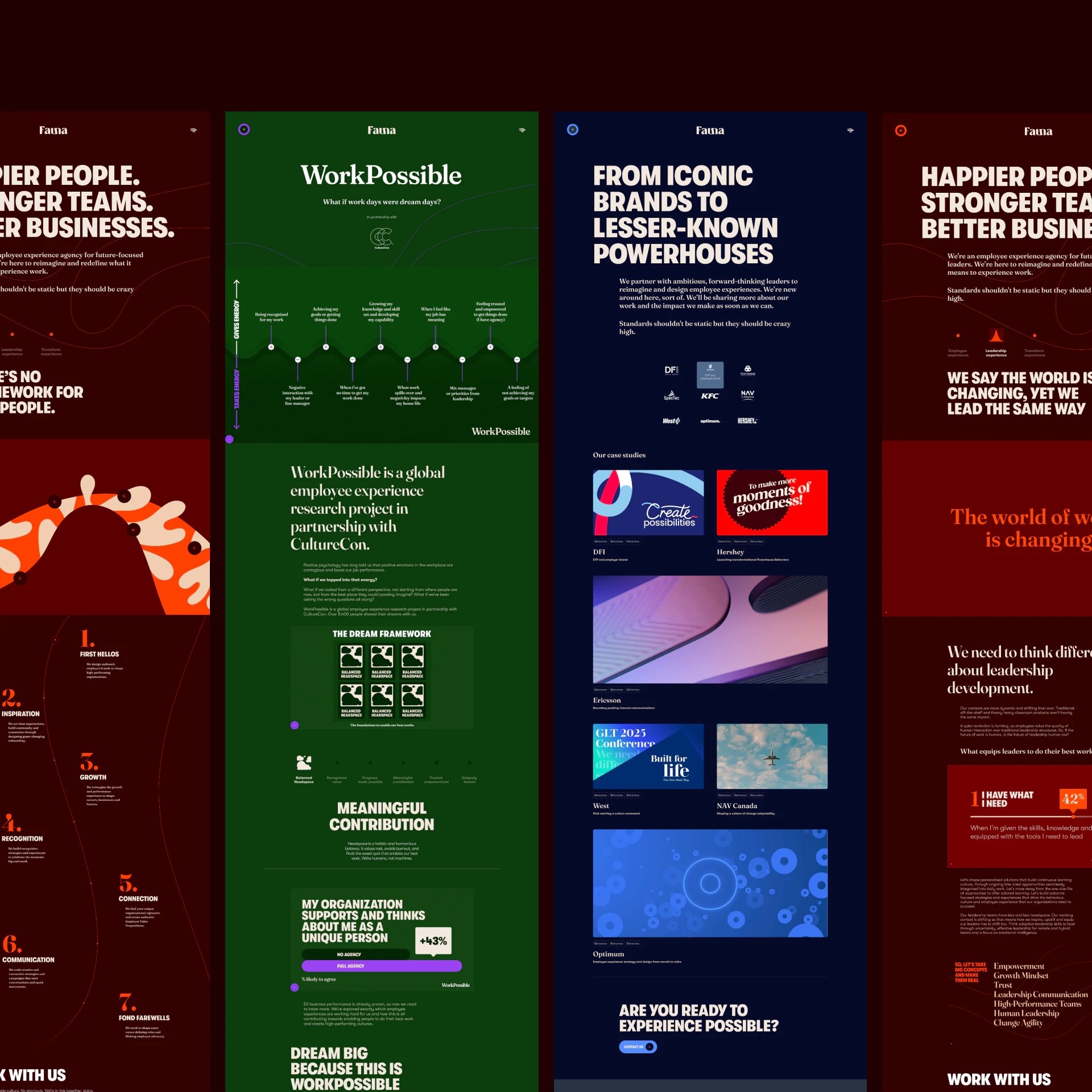 WorkPossible research and Work case pages side by side